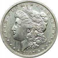 USA, 1 dolar 1897 O, Morgan Dollar, st. 3+/2-