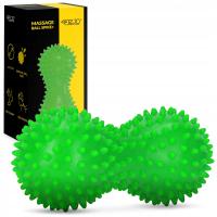 PIŁKA Z WYPUSTKAMI SENSORYCZNA PODWÓJNA DO MASAŻU REHABILITACJI PEANUT BALL