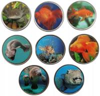 NAMIBIA – ZESTAW 8 MONET 8 x 50 CENTS 2020 – RYBY – KOLOR