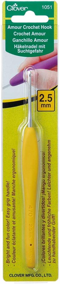 Szydełko Clover Amour 2,5mm z rączką ergonomiczne