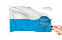 Flaga Maryjna MOCNA 150x90 cm biało niebieska SOLIDNY MATERIAŁ