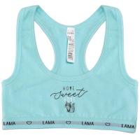 Lama biustonosz dziewczęcy sportowy materiał główny bawełna