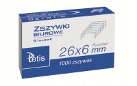 Zszywki 26/6 TETIS 1000 sztuk