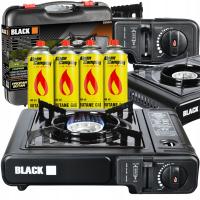 KUCHENKA TURYSTYCZNA GAZOWA POLOWA 2W1 PRZENOŚNA W WALIZCE BOX + 4 KARTUSZE