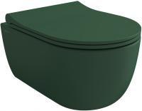WC ЧАША ВИСИТ БЕЗ ВОРОТНИКА CLEAN PLUS ЗЕЛЕНЫЙ КОВРИК BOCCHI V-TONDO