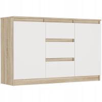 KOMODA R-120-S3 SZAFKA 3 SZUFLADY SONOMA MIX BIAŁY