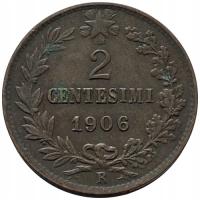 45343. Włochy - 2 centesimi - 1906r.