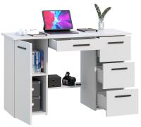 Компьютерный стол с ручками современный Аризона B120 Белый