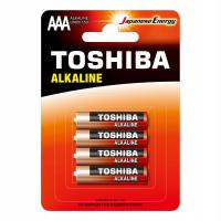 4x Baterie Alkaliczne TOSHIBA PALUSZKI LR03 AAA
