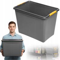 ПЛАСТИКОВЫЙ КОНТЕЙНЕР С КРЫШКОЙ НА КОЛЕСИКАХ ПЛАСТИКОВАЯ КОРОБКА 80Л