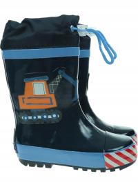 Kalosze dziecięce rozm. 28/29 antypoślizgowe ODBLASK Budowa Playshoes