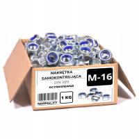 Nakrętka M16 samokontrująca samohamowna z wkładką DIN985 OCYNK 1KG / 34szt.