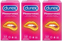 DUREX PLEASUREMAX Prezerwatywy Zestaw 36 sztuk Prążkowane z Wypustkami