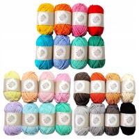 Хлопчатобумажная пряжа для вязания крючком, набор 24X25 м, хлопковая пряжа ALISON
