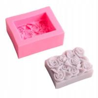 Forma silikonowa do odlewów bazy mydlanej mydła różyczki mydełka świec wosk