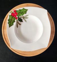 TALERZ dekoracyjny HAND MADE DEKORACJA prezent PATERA ŚWIĘTA 23 cm