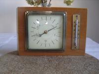 Barometr i termometr stary barometr stacja pogody drewniana obudowa FORSTER