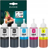 5× 5x Tusz do drukarki Epson 664 | 2x czarny + komplet kolorów | T664