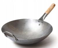 Patelnia Wok Stalowa Ręcznie Młotkowana 35cm Okrągłe Dno 731W88 Craft Wok