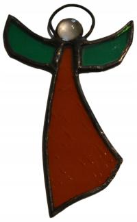 Anioł aniołek szkło witrażowe zawieszka dekoracja prezent