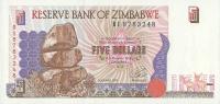 Zimbabwe - 5 Dollars - 1997 - P5b - St.1
