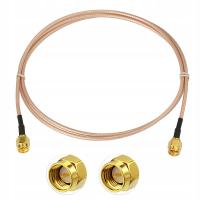 Złącze adapter przejście wtyk SMA wtyk SMA podwójny na kablu 100cm 1m (5290