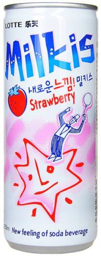 Milkis, корейский молочный напиток, клубника 250мл
