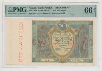 9478. WZÓR 50 zł 1925 - A - PMG 66 EPQ