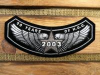 20 Years Of HOG 2003 Harley Owners Group Naszywka Harley Davidson Haftowana