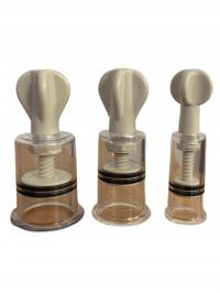 3X BAŃKI Z TWARDEGO PLASTIKU DO MASAŻU PRÓŻNIOWE BEZOGNIOWA TERAPIA CIAŁA