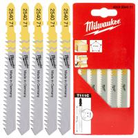 Milwaukee 75/3 мм пластиковые пилы для лобзика 5шт.