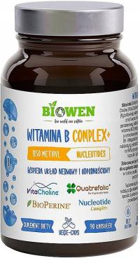 Biowen Kompleks Witamin Witamina B Complex 90 kapsułek B50 Methyl B1 B12 B3