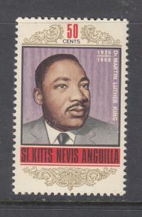 kol. ang. St. KITTS NEVIS Mi 183 LUTHER KING seria z 1968