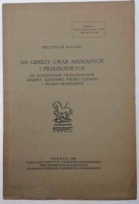 Do genezy gwar mieszanych i przejściowych - Mieczysław Małęcki