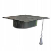 BIRET dla dzieci z gumką i chwostem CZARNY