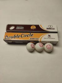 Piłeczki DOUBLE CIRCLE 40 mm BIKAŁE kpl 6 szt