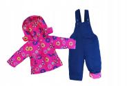 92/98 ZIMOWY KOMBINEZON DZIEWCZĘCY SPODNIE KURTKA KOMPLET NA ŚNIEG ZIMĘ