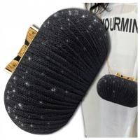 Черная вечерняя сумочка клатч визитница PUZDERKO элегантная маленькая