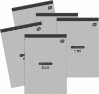 BLOK BIUROWY NOTES A4 W KRATKĘ 100 kartek MIX WZORÓW OKŁADEK Interdruk x 5