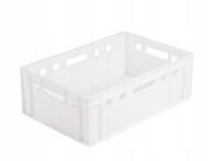 E2 пластиковый ящик евро белый с сертификатом 600x400x200