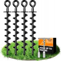 4 sztuki kotwy śledzie spiralne do trampoliny namiotu mocne wkręcane TPP