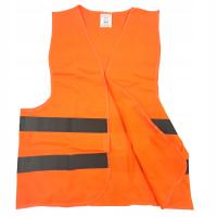 ТОЛСТАЯ СВЕТООТРАЖАЮЩАЯ ЖИЛЕТКА XL ОРАНЖЕВАЯ ДОРОЖНАЯ РАБОЧАЯ СИГНАЛЬНАЯ КУРТКА