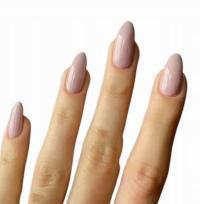 Paznokcie Sztuczne Tipsy Almond Żelowe Nude Migdał z Klejem 24szt