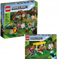 LEGO Minecraft 21190 Opuszczona wioska 21171 Stajnia