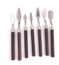 Łopatki, szpatułki, dekoratory do tortu, tynku struktralnego, komplet 7 szt