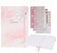 PLANNER BULLET JOURNAL KALENDARZ 2025 TWARDA OPRAWA PREZENT DLA NIEJ PINK