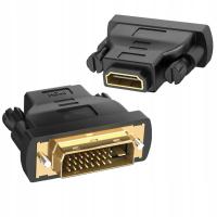 АДАПТЕР HDMI - DVI 24 1PIN ШТЕКЕР-ГНЕЗДО АДАПТЕР КОНВЕРТЕР HD TV PC