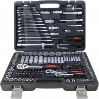 ZESTAW KLUCZY 216 ELEMENTÓW Cr-V NASADOWE BITY KLUCZE GRZECHOTKI W WALIZCE