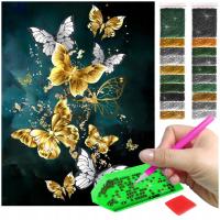 Алмазная вышивка бабочки неоновая природа картина мозаика набор 5D квадратный