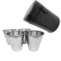 4 шт 80 мл металла путешествия очки в мешке